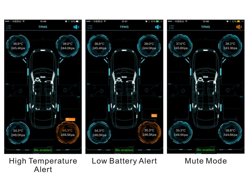 TPMS давление в шинах Bluetooth 4,0 универсальный внешний датчик Поддержка IOS Android телефон датчик давления в шинах