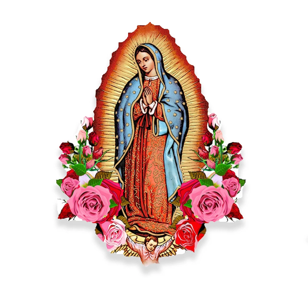 CF3729 Christening Virgin Mary Santa Maria Guadalupe Baptism Embroidered Patch 