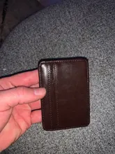 Cartera ultradelgada a la moda para hombre, cartera mágica Ultra fino corto, monedero con pinza para tarjetas y efectivo
