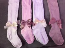 YWHUANSEN-medias de algodón con lazo para niños, pantimedias de bebé de 0 a 10 años, Primavera, Otoño e Invierno