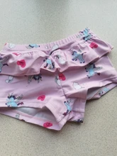 Braga de Bikini con volantes florales para niña pequeña, bragas de natación seguras con forro frontal, bañadores de baño para niño pequeño