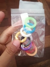 ¡Color aleatorio! 8 unidades/juego de tapas de silicona huecas para llaves, soporte para llaves, anillos de llavero elásticos, funda para llaves, bolsa organizadora, carteras