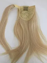 BHF-coleta de cabello humano para mujer, máquina de cabello Remy liso europeo, peinados de coleta, cabello Natural de 100g 100%, cola de caballo con Clip en extensiones