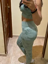 Conjunto de Yoga de camuflaje para mujer, ropa deportiva para gimnasio, Fitness, Leggings de Yoga, Sujetador deportivo, 2 uds.