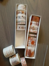 Lote de 8 unidades de pegatinas de papel Washi con diseño de flor de cerezo en el bosque, etiqueta adhesiva Diy para álbumes de recortes, cinta adhesiva, suministros para escuela y oficina