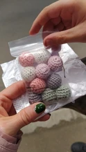 Baby Crib Beads Sensory-Toy Wooden Knitting 20mm Bopoobo Jewelry DIY 10pcs