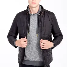 Kigili мужская одежда осень-зима Теплое повседневное приталенное стеганое полиэфирное высококачественное пальто Сделано в Турции мужское Смешанное пальто с капюшоном