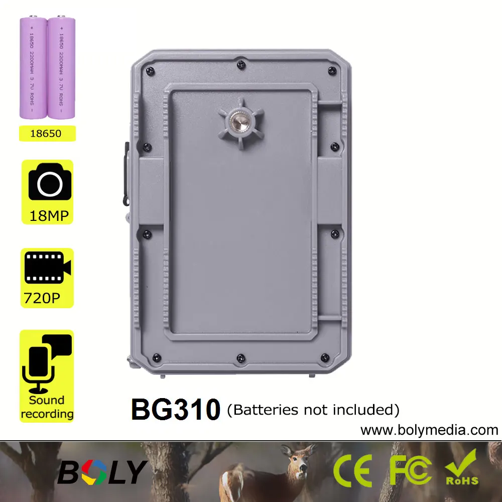 Hunting Trail Camera Boly BG310 27MP 720pHD Low Glow 940nm 0.7s 100ft Photo Traps Night Vision Use 2pcs 18650 Batteries hunting trail camera trail camera