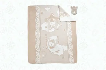 

Merino Quirky Cotton Baby Blanket Pio Pio Beige