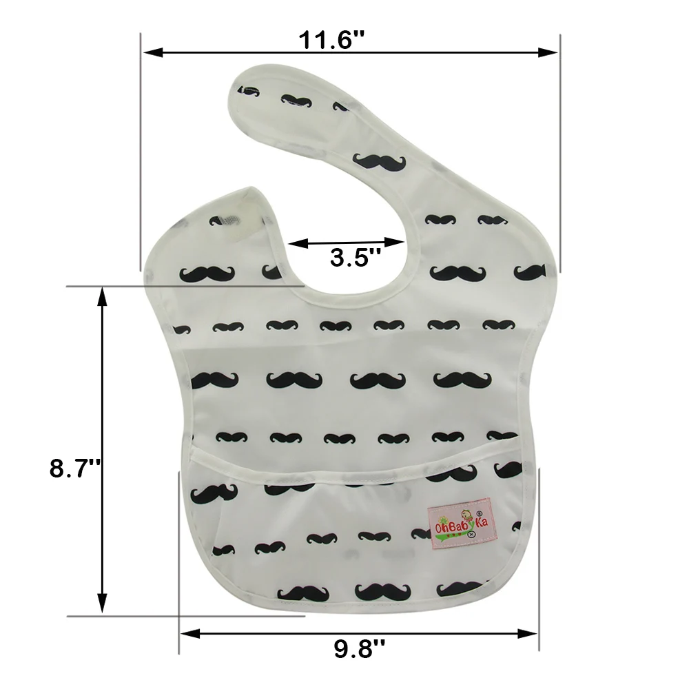 1 Baby Stuff Waterproof Cute Baby Feeding Bib Washable Baby Apron Reusable Baby Clothes New Born With Pocket 6 to 24 months 2