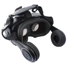 Очки виртуальной реальности с наушниками черные