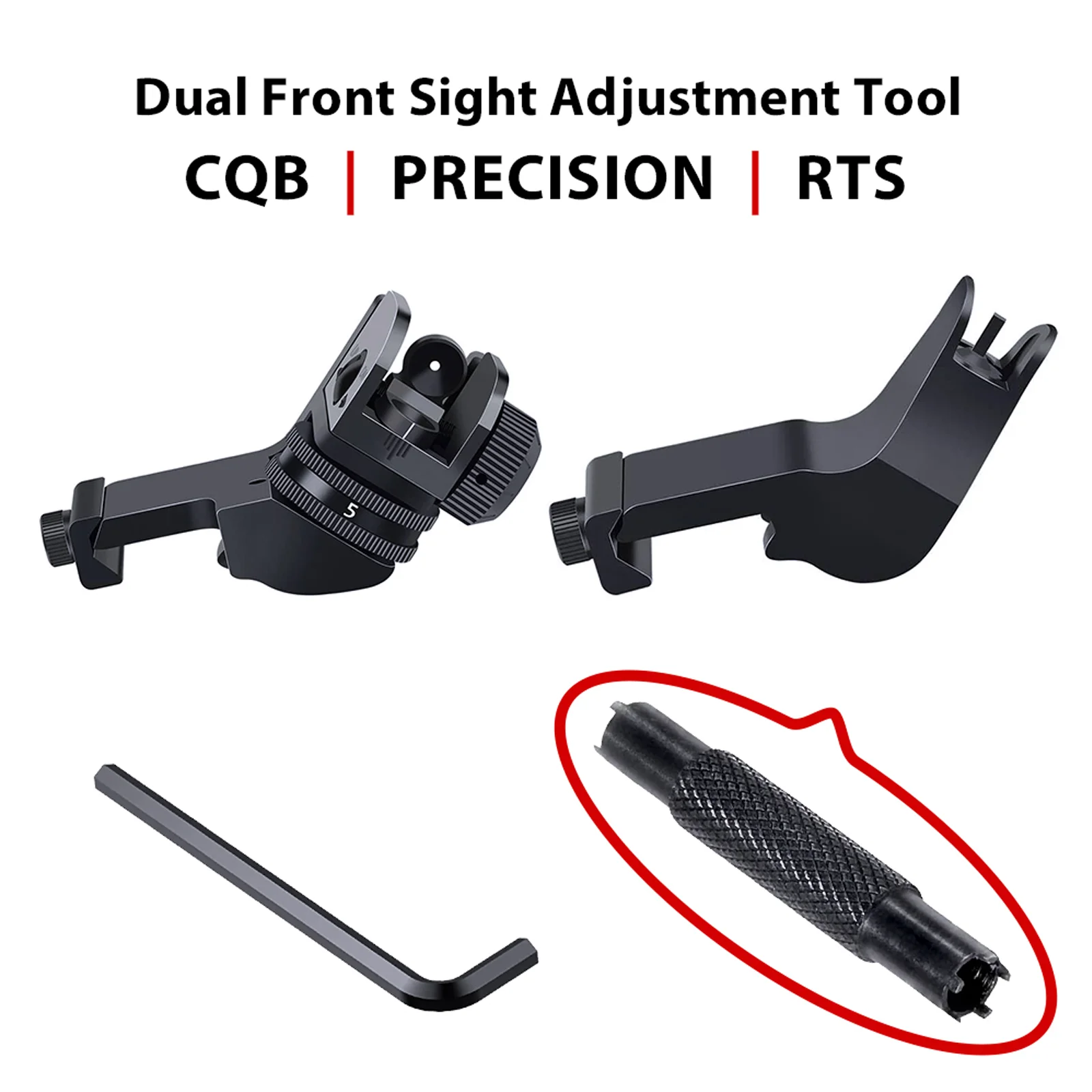 Bugleman Iron Sights 45 Degree Offset Optics Iron Sight With Dual Front