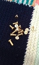 Tornillos de fijación de latón sólido para álbum de fotos, remaches de clavos para álbum de fotos, postes artesanales de cuero, cinturón, BILLETERA, tapa plana de 8mm, 10 Uds.