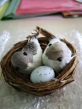 Cage-Set Nest Bird Gardening-Decoration Desktop-Ornament 9cm Simulation Photography-Props