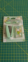 Sumikko Gurashi-Juego de Mini grapadora de dibujos animados, accesorios de Escuela Japonesa, librería portátil, papelería, escuela y oficina