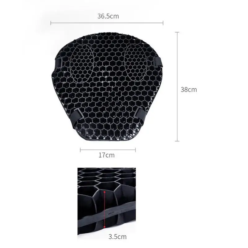 Motorcycle Seat Cushion, Motorcycle Gel Seat Pad With 3d Honeycomb  Shock-absorbing Breathable Seat Cover - Temu