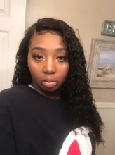 Peluca rizada brasileña de ondas profundas 13x4, pelucas de cabello humano con encaje frontal, prearrancada, sin pegamento, Remy, 4x4, cierre de encaje, 8-26 pulgadas, 150%