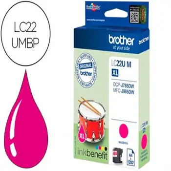 

Ink-jet brother lc22umpp xl dcp-j785dw / dcp-j785dwxl / mfc-j985dw / mfc-j985dw magenta 1.200 pag 154547-LC22UMBP