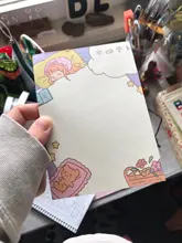 Yisuremia-Bloc de notas Kawaii Sweetheart, 50/100 hojas, notas, Mensaje en papel, bonito Bloc de notas decorativo, papelería de oficina, suministros escolares