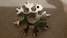 Herramienta de bolsillo múltiple de copo de nieve 18 en 1, llavero, llave hexagonal, llave multifunción, herramientas de mano con caja de almacenamiento
