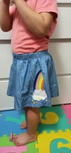 Poco Maven bebé verano. Ropa bebé niña ropa Color tejano de algodón unicornio Mini Color tejano Lolita la escuela faldas lindas para niños de 2-7 años