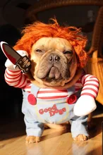 Dog Cosplay Costume-Sets Clothing Bulldog Funny Halloween Pug Large Medium for Adjustable