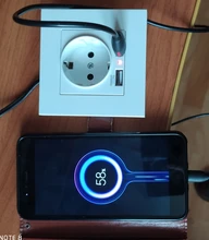 SRAN-toma de corriente de la UE, enchufe con puerto de carga usb 2.1A 16A, Panel de PC blanco 86mm * 86mm, toma de pared de Rusia y España