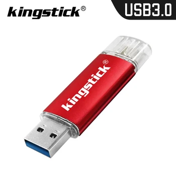 

kingstick USB Flash Drive Usb 3.0 Pen Drive 128GB Micro Usb Stick 16GB 32GB 64GB Pendrive for Android Type-C Device