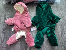 Coat Jumpsuit Clothing Puppy-Fleece Hoodie Apparel Pet-Dog Winter New Warm Velvet