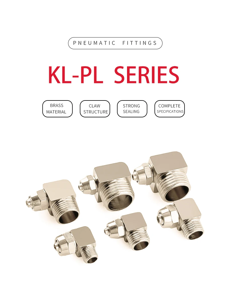 Description Picture 2 of itemKL-PL Hose Coupler Tube Through Quick Joint OD 4/6/8/10/12mm Connector Pneumatic Elbow Fast twist Fittings