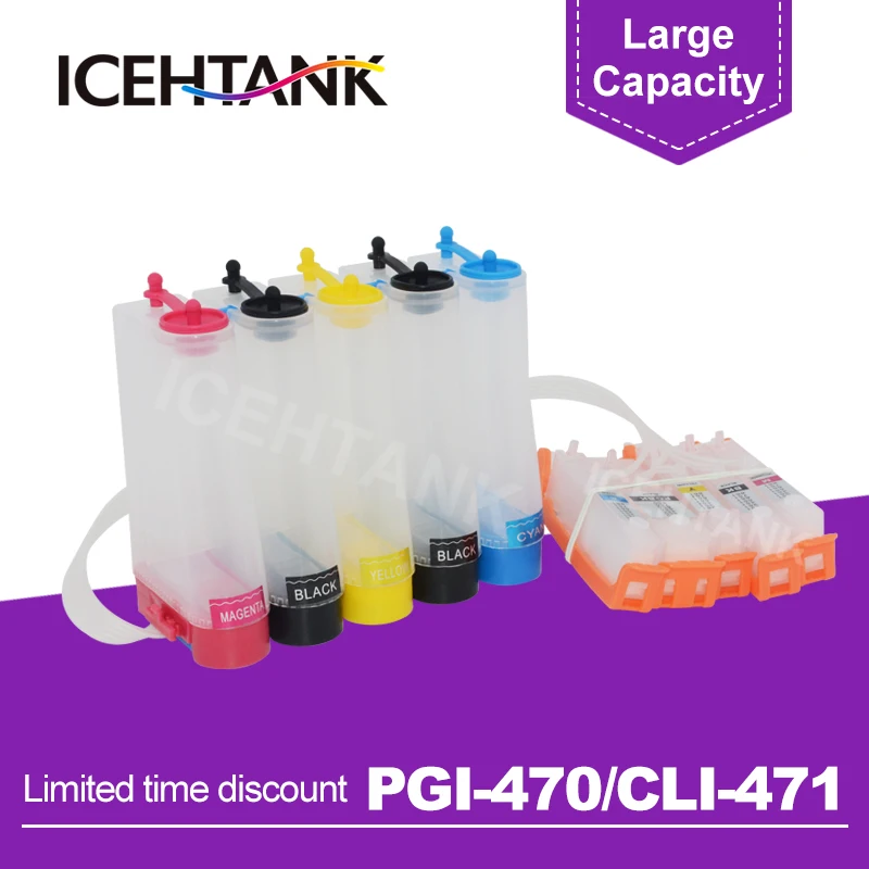 ICEHTANK PGI 470 CLI 471 непрерывный бак чернил для Canon PIXMA MG5740 MG6840 MG7740 TS5040 TS6040 TS8040 TS9040