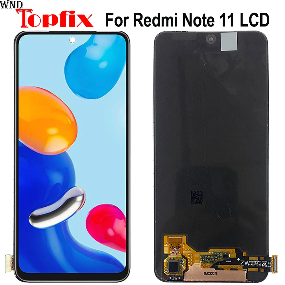 

ЖК-дисплей Amoled 6,43 дюйма для Xiaomi Redmi Note 11 с сенсорным экраном и дигитайзером в сборе, сменный экран Note11 2201117TG 2201117TI