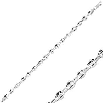 

Silver 925 Sterling 8mm Classic Hollow Sailor Chain Bracelet