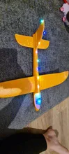 Aviones de juguete LED de espuma para niños, planeador de inercia, modo de vuelo, 48cm, para deportes al aire libre