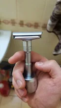 QSHAVE-Afeitadora de seguridad ajustable con doble filo para hombre, rasuradora con 5 cuchillas para afeitar clásica, limas de suaves a agresivas, 1-6 niveles
