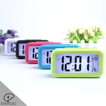 

Light Sensor Thermometer Alarm Digital Desk Clock