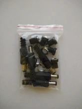 10 Uds 5 pares de alimentación DC pin conector 2,5x5,5mm hembra Jack + macho Jack hembra adaptador DC-022B * 5,5*2,5mm