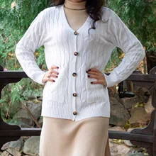 VITIANA-suéter de punto para mujer, cárdigan de punto informal de manga larga con botones, chaquetas largas, otoño 2020