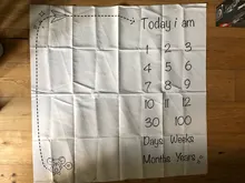 Milestone-accesorio de fondo para fotografía de bebé, foto de crecimiento de tela mensual