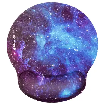

EXCO Starry Sky Mouse Pads with Wrist Rest Gaming Mouse Mat Naturel Rubber Anti-Slip Soft Comfort Ergonomic Wrist Support Pad