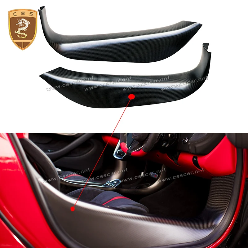 

For Mclaren 540c/570s Glossy/Matte Carbon Fiber Door Sills Cover Scuff Threshold Panels Interior Trim Protector Car Accessories