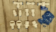 Water-Purifier-Accessories Coupling-Connector Quick-Fitting Aquarium OD Plastic Hose-To-1/4-3/8-