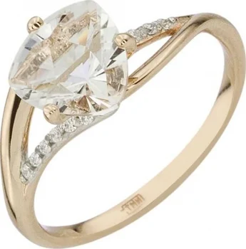 

Aloris ring with rhinestone and cubic zirconia in red gold