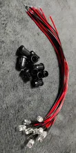 Plastic-Holder Round Water Pre-Wired 10-100pcs DC 12V with Clear LED Blue/rgb 3mm/5mm