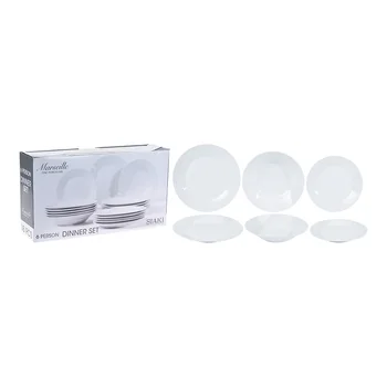 

TABLEWARE SET 18 PCS WHITE PORCELAIN
