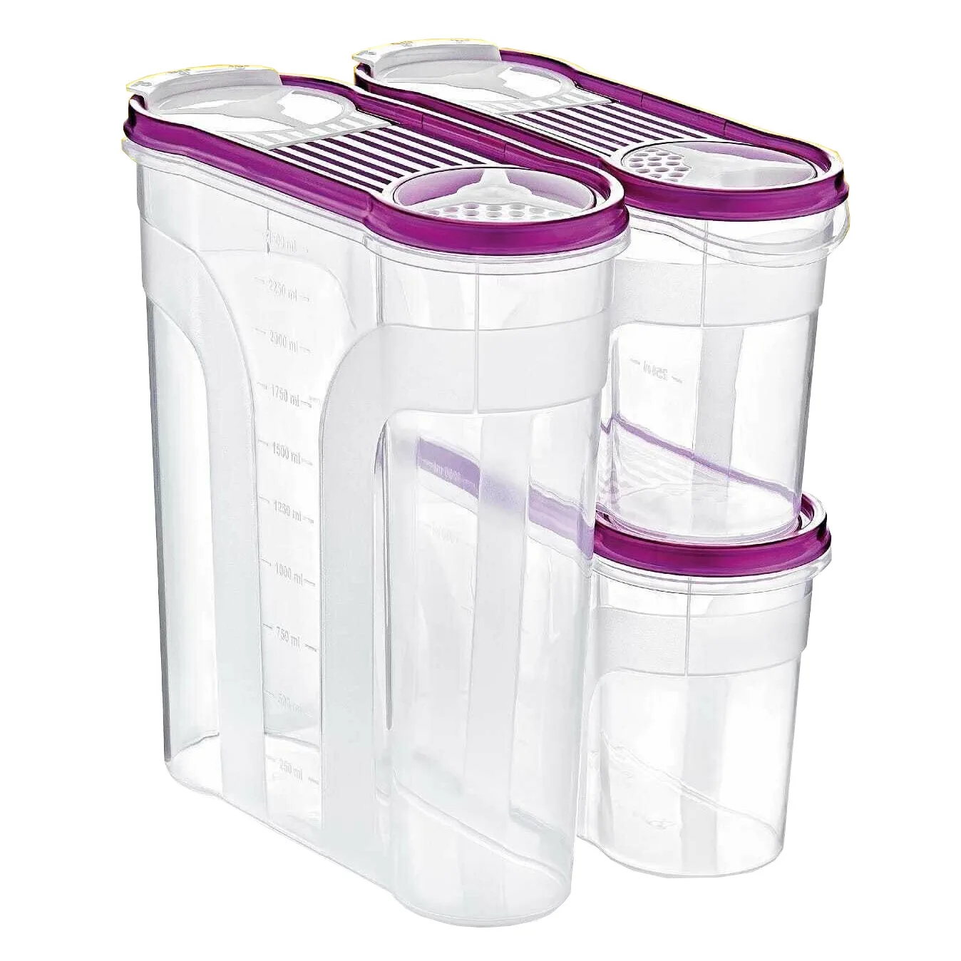 

Plastic Kitchen Storage Container 3 Psc Food Organizer Boxes Spices Jars Bulk Cereals Cabinet Utensils Home Fridge Feed Items Candy Pots Free Shipping