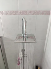 EVERSO-Cabezal de ducha de lluvia de acero inoxidable, ultrafino, acabado cromado, redondo y cuadrado, 12/10/8/6/4 pulgadas