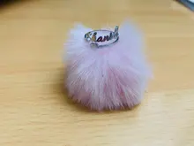 Anillos de corazón de amor personalizados para hombres y mujeres, nombre personalizado grabado, palabra inicial, anillos, placa con nombre, regalos de joyería para dedo