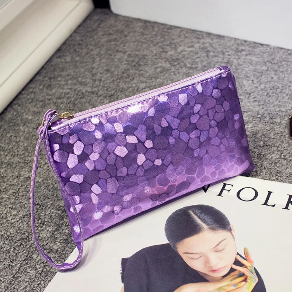 

2020 Women's Wristband Card Holder Wallet Fashion Phone Bag Ladies Coin Card Wallets Stone Pattern Multifunctional Luxury Purses