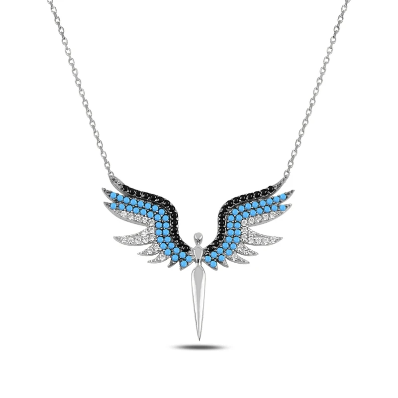 

Armagano Colorful Zircon Stone Angel Pendant